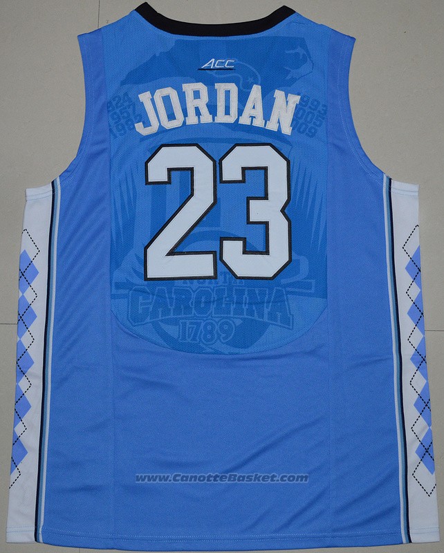 Maglia NCAA North Carolina Tar Heels Michael Jordan #23 Blu